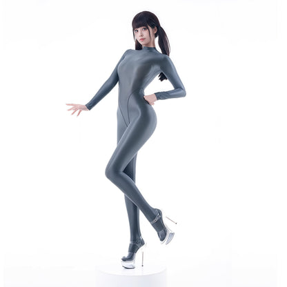 Spandex Nylon See Through Sheer Full Bodysuit Zentai Shinny Cosplay Suit