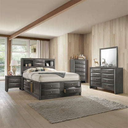 Neend Storage Nightstand - Grey Oak