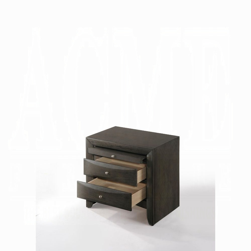 Neend Storage Nightstand - Grey Oak