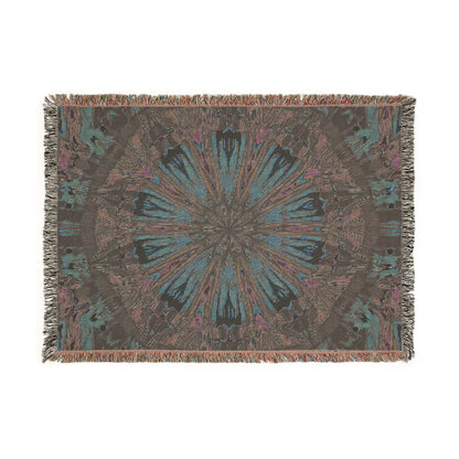 Kaleidoscope Mandala Woven Blanket — Boho Decorative Throw for Living Room & Gift