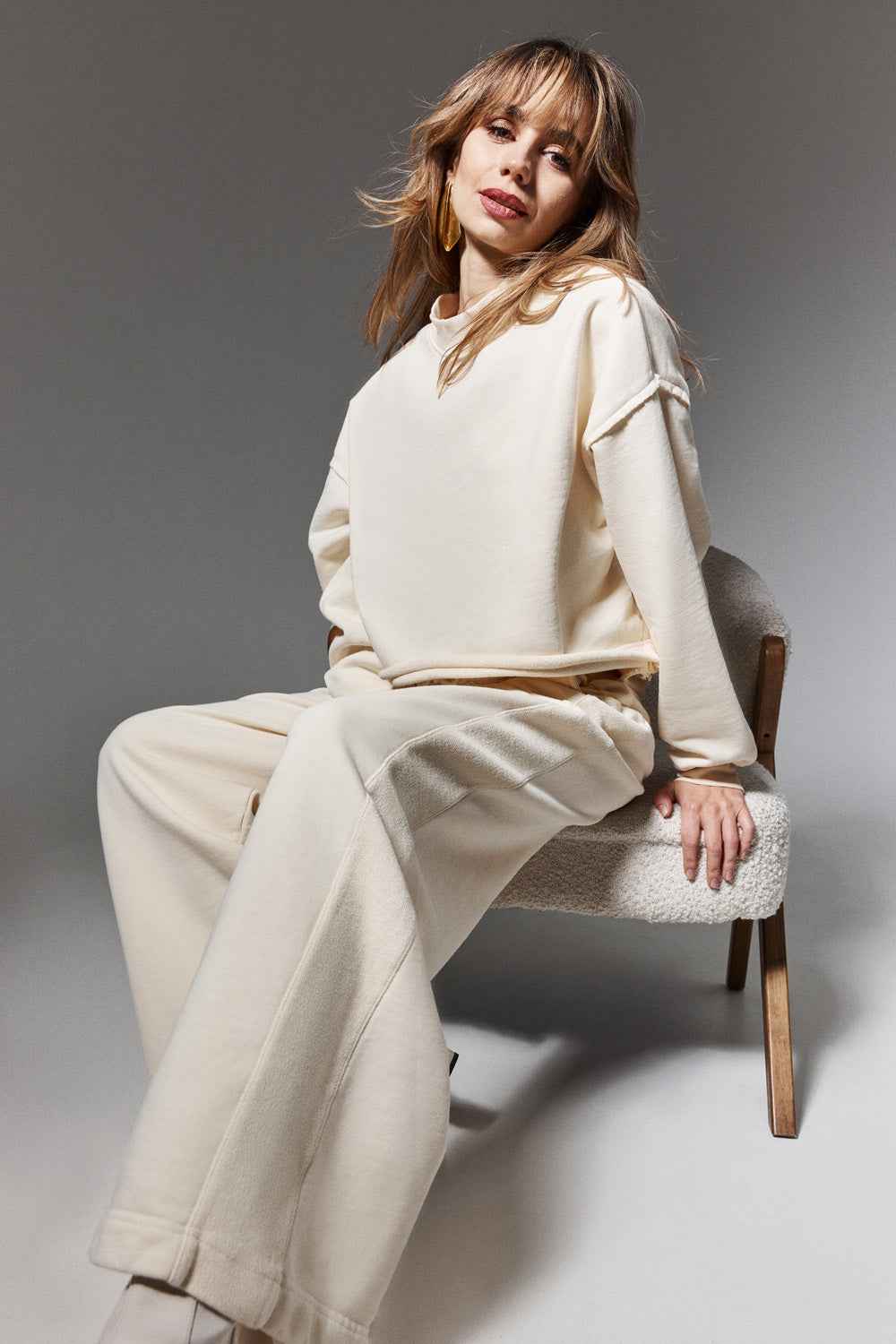 Terry Wide-Leg Pants