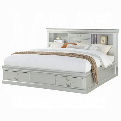 Storea Multi Drawer Storage Platform Bed - White Platinum