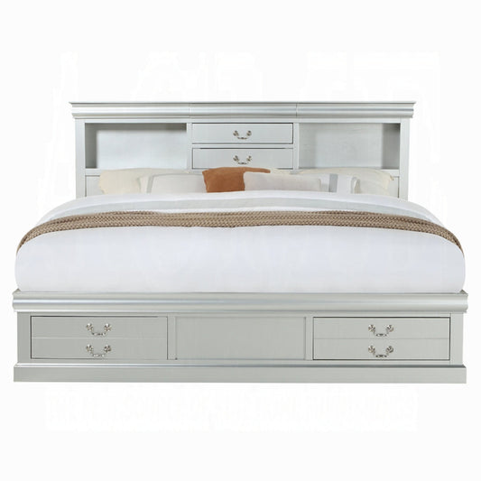 Storea Multi Drawer Storage Platform Bed - White Platinum