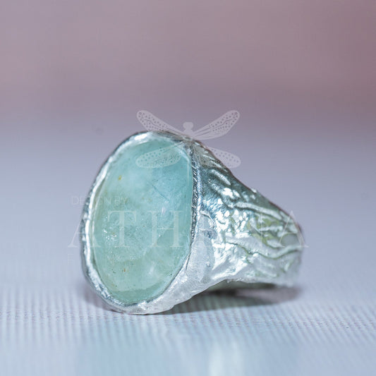 Seraphina’s Sea Ring — Ready-to-Ship Aquamarine Birthstone Ring