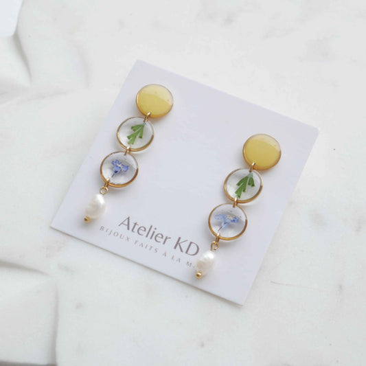 Boucles d'oreilles Perla duo - rond