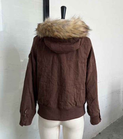 Women's American Retro Hooded Short Jacket