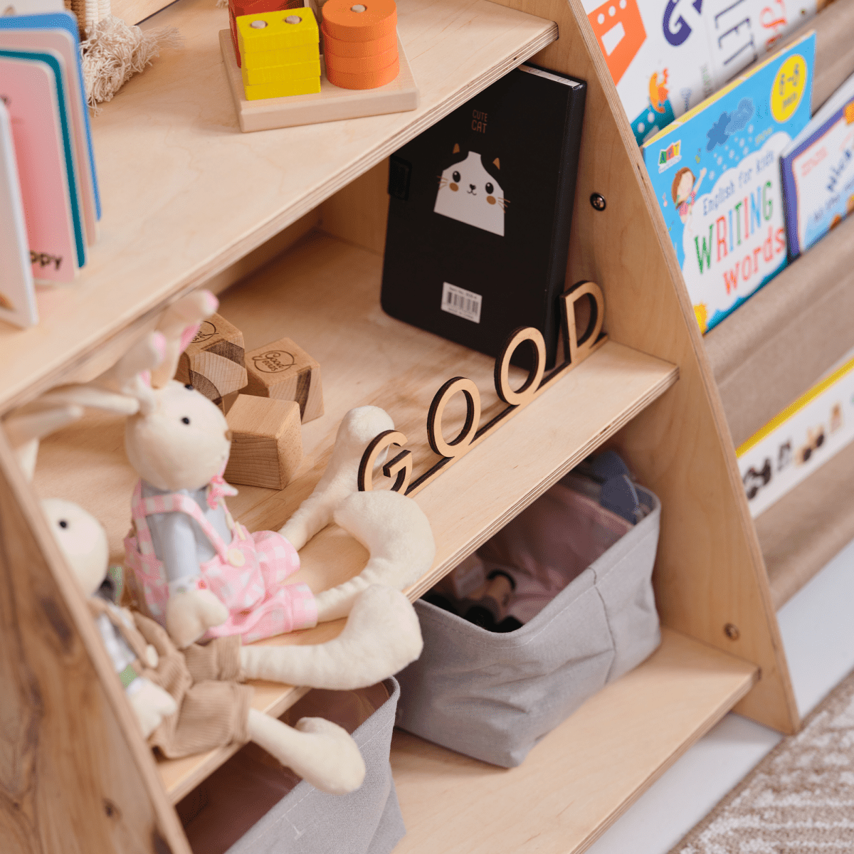2in1 Montessori Shelf for Books and Toys