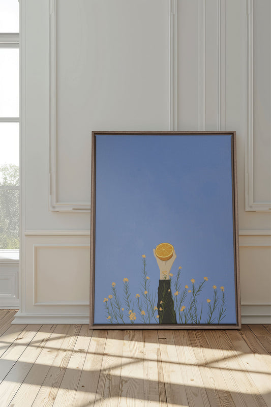 CITRUS BLOOM, Stretched canvas artwork