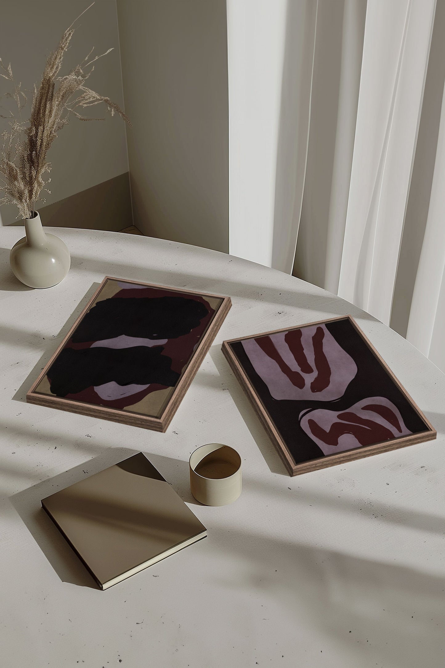 DUO INK & DUST (2 Oeuvres sur toile étirée)