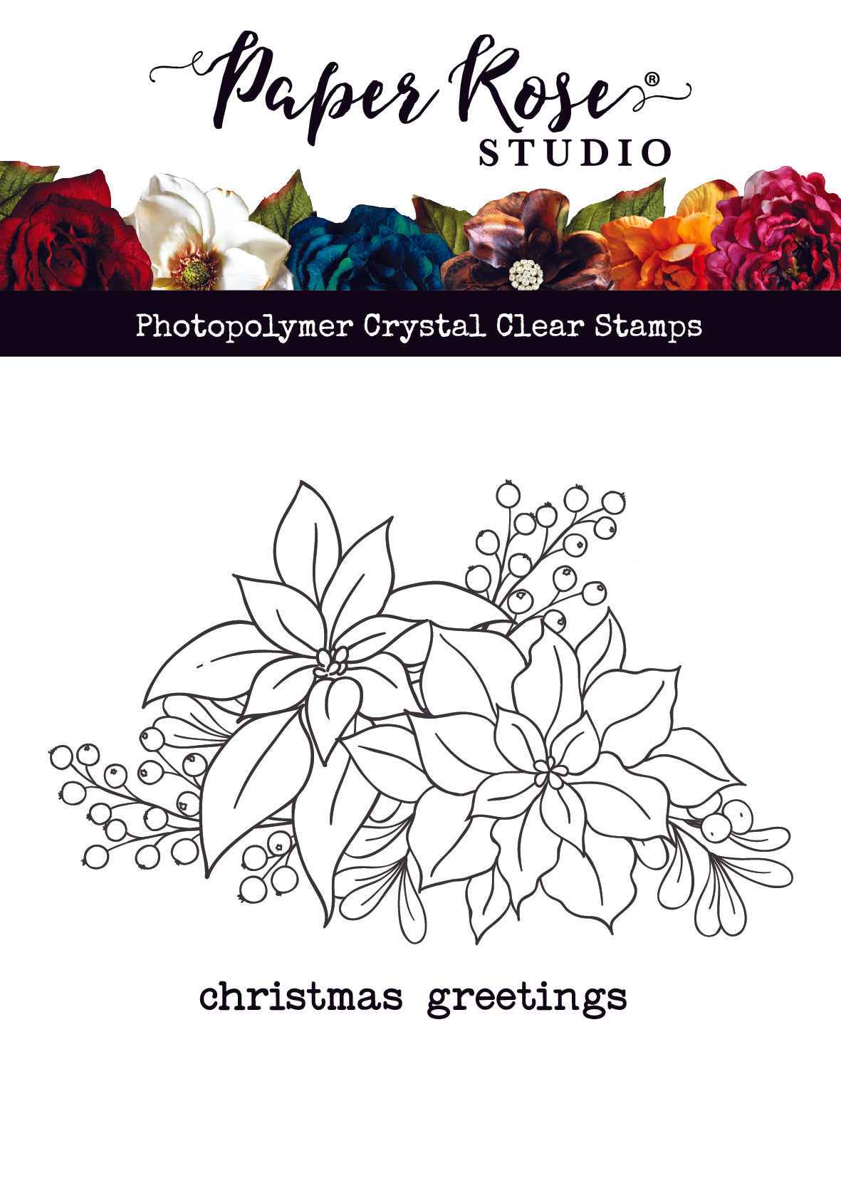 Poinsettia Bouquet Clear Stamp Set 30306
