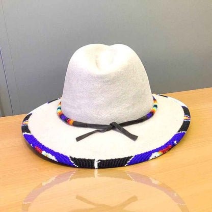 Size-60 Handmade Beaded Hat