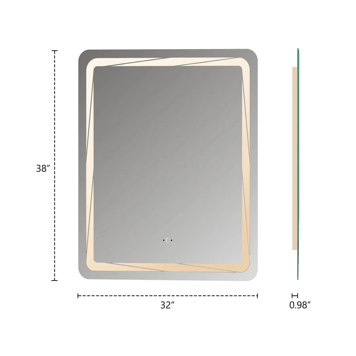 28"x36" / 32"x38" LED Bathroom Mirror, Anti-Fog, CRI 90+, Dimmable