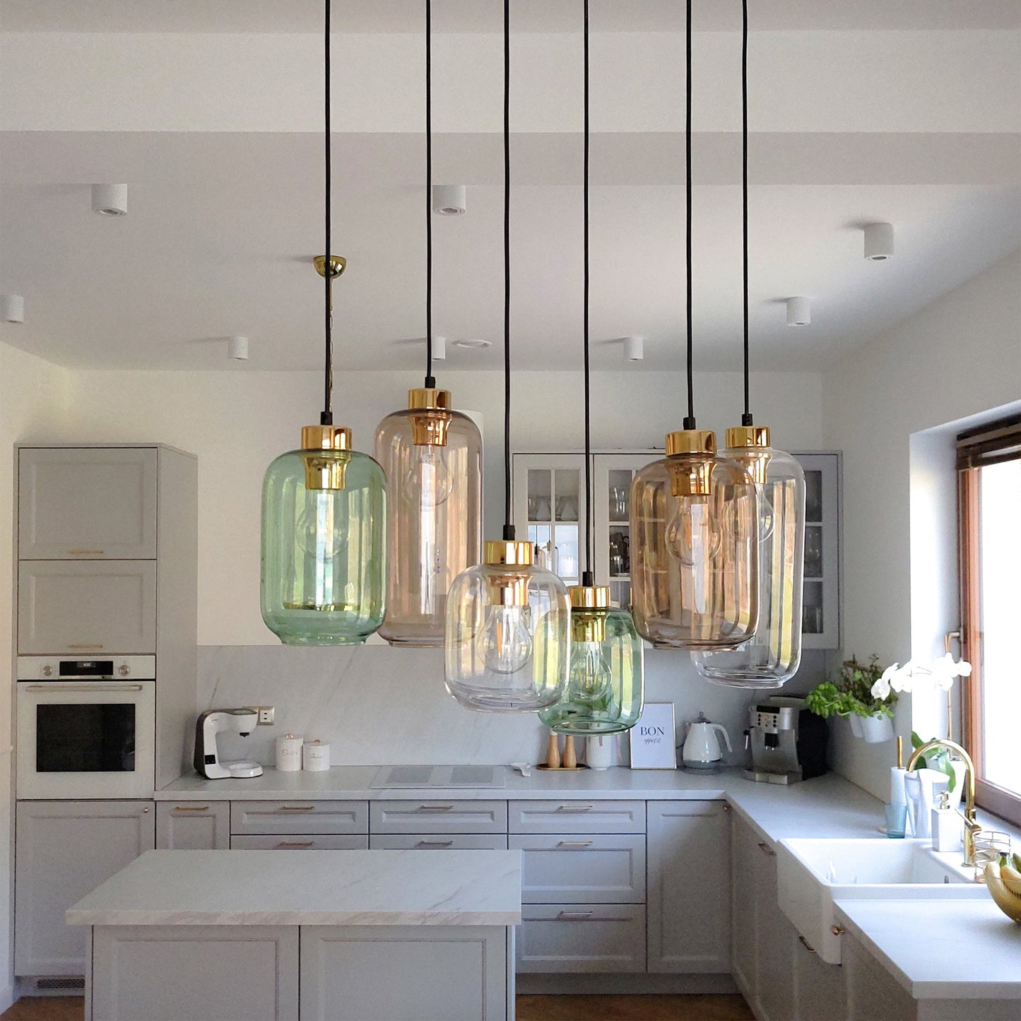 MARCO Mid-Century Modern 6-Light Pendant for Dining Room & Open Spaces