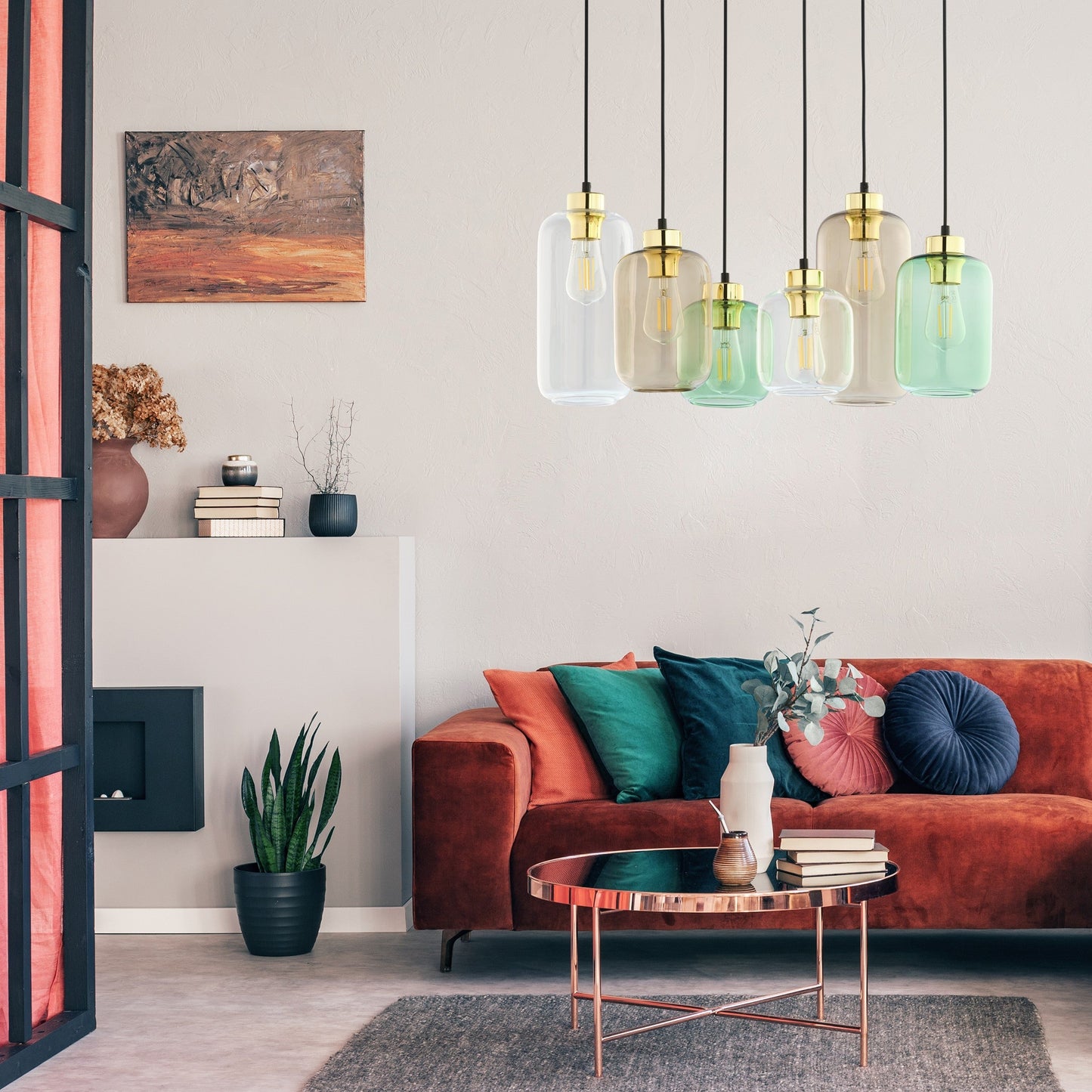 MARCO Mid-Century Modern 6-Light Pendant for Dining Room & Open Spaces