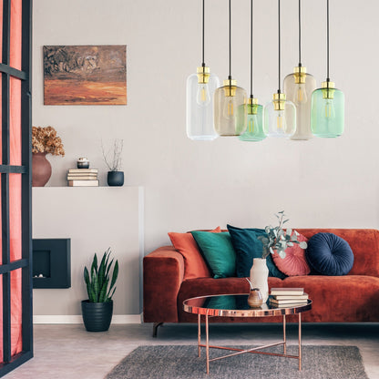 MARCO Mid-Century Modern 6-Light Pendant for Dining Room & Open Spaces