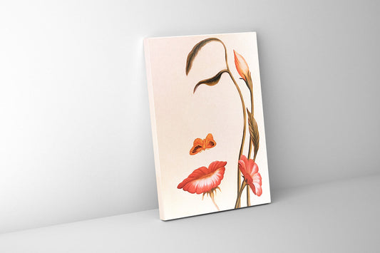 Wandbild Abstraktes Blumengesicht – Feine Leinwand