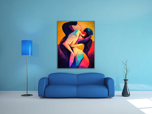 Leinwandbild-Abstrakte Liebe-Wandkunst