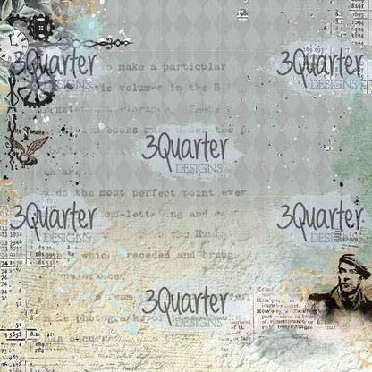 3Quarter Designs - 8" X 8" Paper Pack - Vintage Man