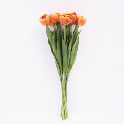 Arleta Künstlicher Oranger Tulpenstrauß 58,4 cm x 20,3 cm (8er-Set)