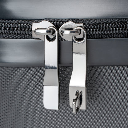 Retro Checkerboard Carry-On Suitcase — Vintage Orange Travel Luggage