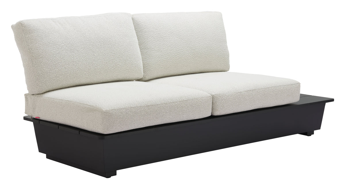 Arbor 2 Seater Modern Outdoor Sofa - Black