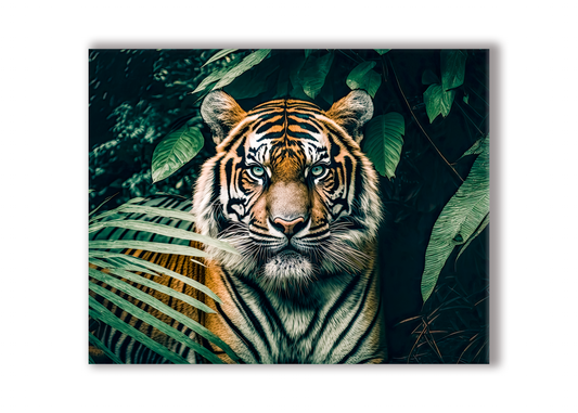 Leinwandbild-Der Tiger- Goldlack