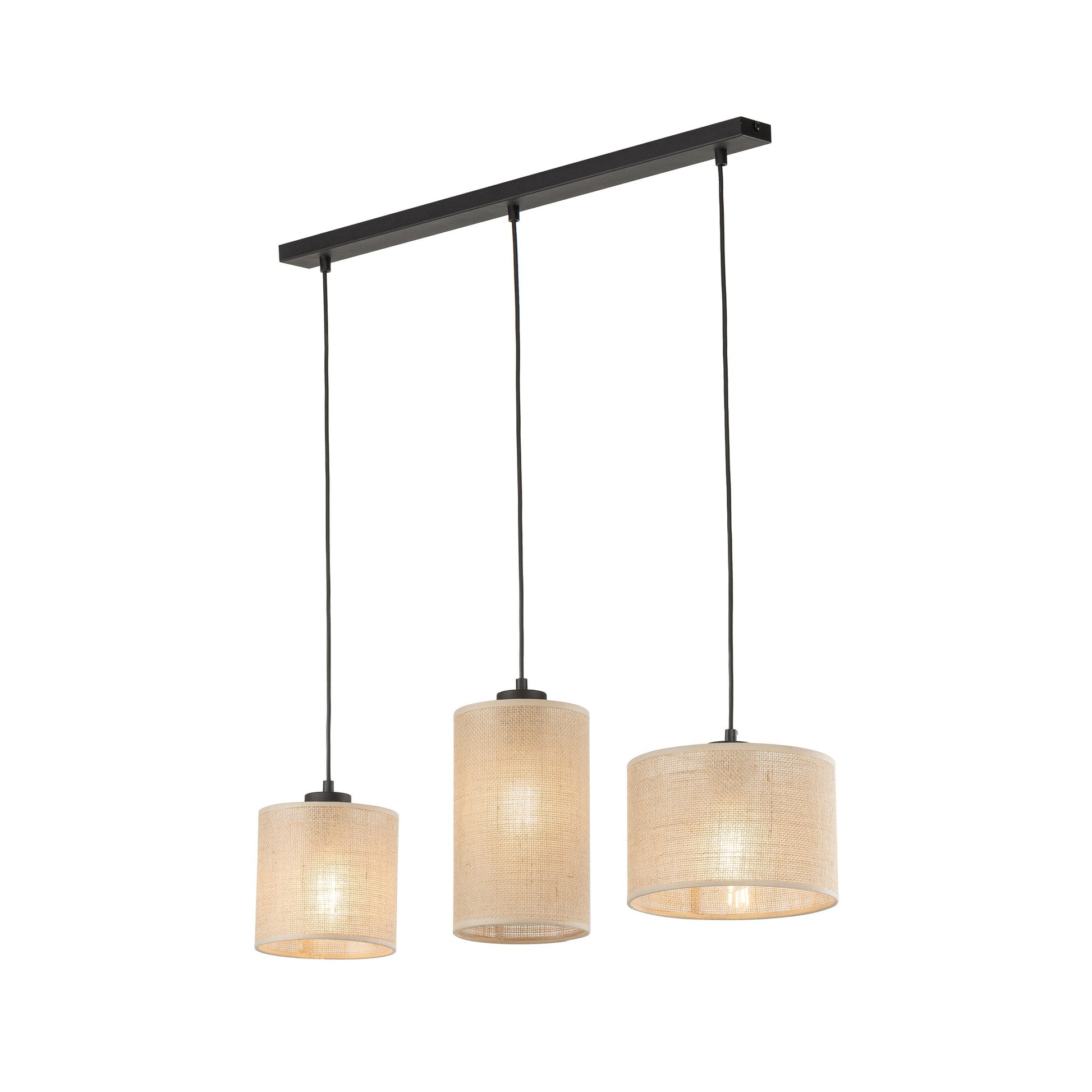 JUTE Natural Pendant  Light 3 - AURABAGS SHOP
