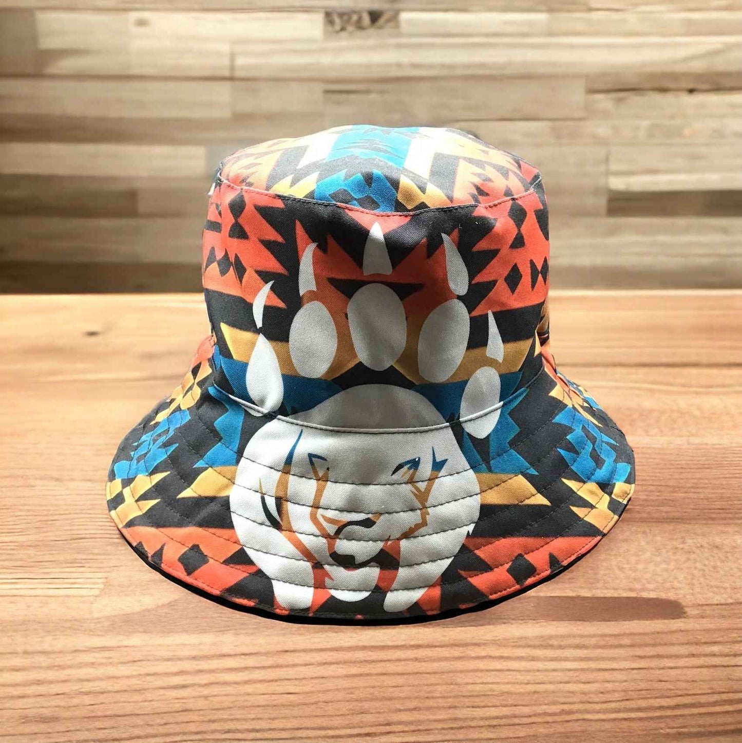 Red Bear Paw Trail Native Style Bucket Hat