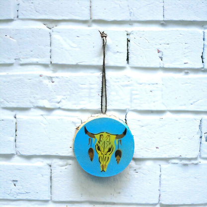Interior Rear View Mirror Hanging Drum with Buffalo