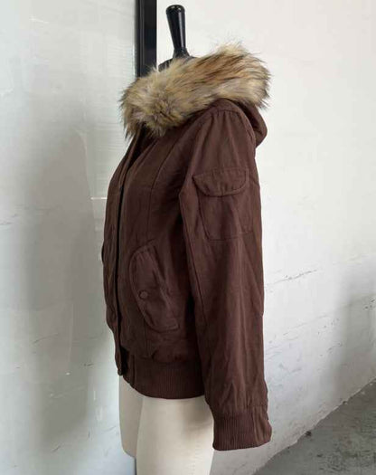 Women's American Retro Hooded Short Jacket