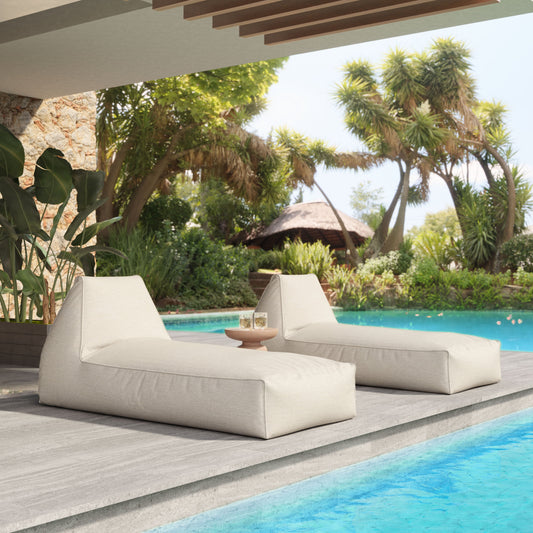 Veranda Indoor/Outdoor Chaise Lounger - Beige