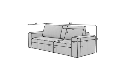 Lazaro Condo Style 3 Seater Storage Sleeper Sofa - Multiple Colors Available