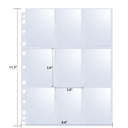 360 Pockets Trading Card Sleeves - Double-Sided 9 Pocket Page Protector, Ultra-Clear Card Sheets for 3 Ring Binder, Sleeves for Game Yugioh/MTG, Baseball, Business Cards, Coupons 🍁 All In One Marketplace Canada
