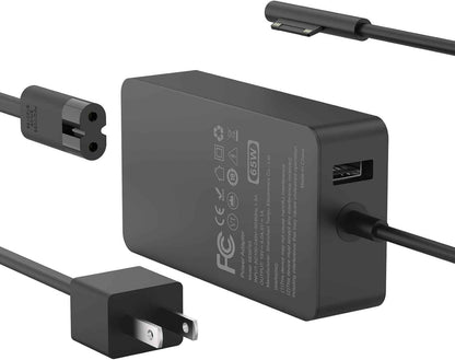 IFEART 65W Laptop Charger Compatible with Surface Pro 11/10/ 9/8/ 7+/ 7/6/ 5/4/ 3/ X, Power Adapter for Surface Laptop 7/6/5/4/3/2/1, Book 3/2/1, Go Tablet, Support 44W, 36W, 10FT 🍁 All In One Marketplace Canada