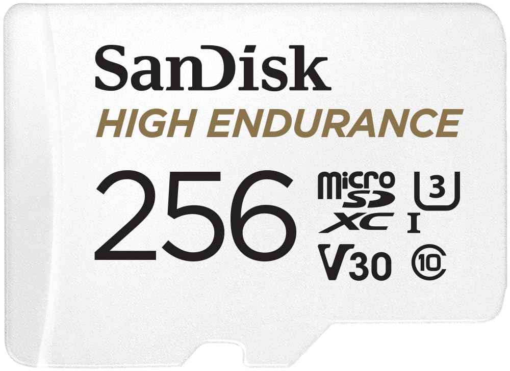SanDisk 256GB High Endurance Video microSDXC Card with Adapter for Dash Cam and Home Monitoring Systems - C10, U3, V30, 4K UHD, Micro SD Card - SDSQQNR-256G-GN6IA 🍁 All In One Marketplace Canada