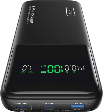 INIU 140W Laptop Power Bank, Flight-Safe 27000mAh High Capacity Portable Charger with USB C Cable, Digital Display Phone Charger, 3 Ports Travel External Battery Pack for MacBook iPad Steam Deck etc 🍁 All In One Marketplace Canada