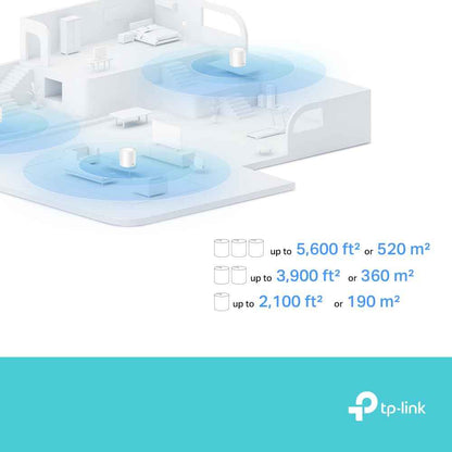 TP-Link AX1500 Dual-Band WiFi 6 Mesh System Deco X10 (2-Pack) - Supports Internet Plans up to 1.5 Gbps, Covers up to 3,900 Sq. Ft., 2X Gigabit Ports per Unit, AI Mesh, Parental Controls 🍁 All In One Marketplace Canada