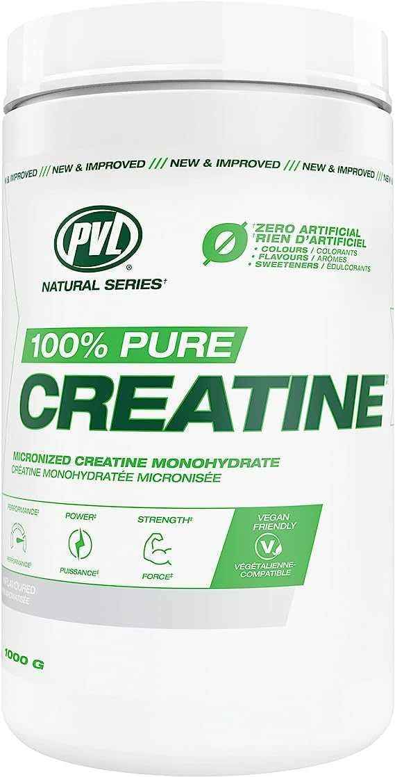 PVL 100% Pure Creatine Monohydrate Powder – Micronized Supplement for Women & Men, Unflavoured Amino Acids & Beta Alanine Friendly, Informed-Choice Tested, 1000 g (200 Servings) 🍁 All In One Marketplace Canada