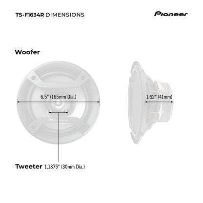 Pioneer TS-F1634R 6.5" 200W 2-Way Speakers 🍁 All In One Marketplace Canada