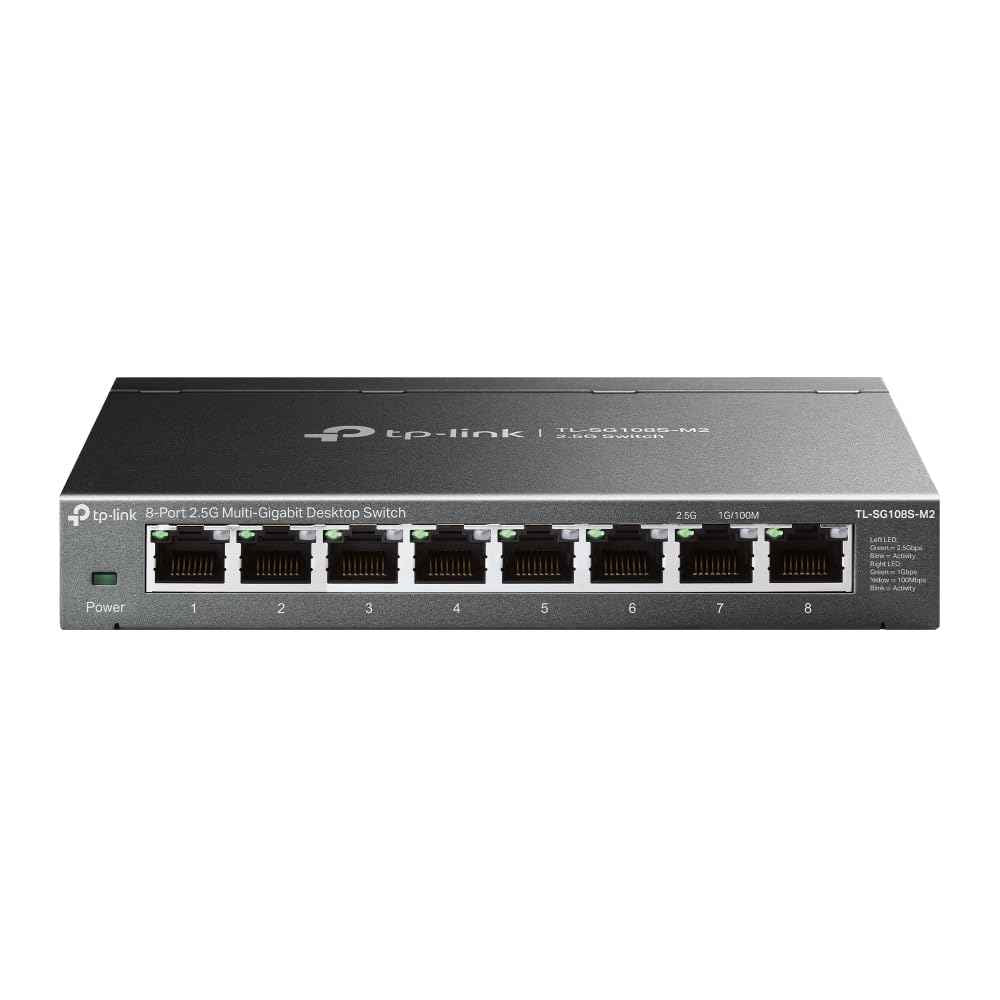TP-Link TL-SG108S-M2 | 8-Port 2.5G Multi-Gigabit Unmanaged Network Switch, Ethernet Splitter | 2.5G Bandwidth | Plug & Play | Desktop/Wall-Mount | Fanless Metal Design | Limited Lifetime Protection 🍁 All In One Marketplace Canada