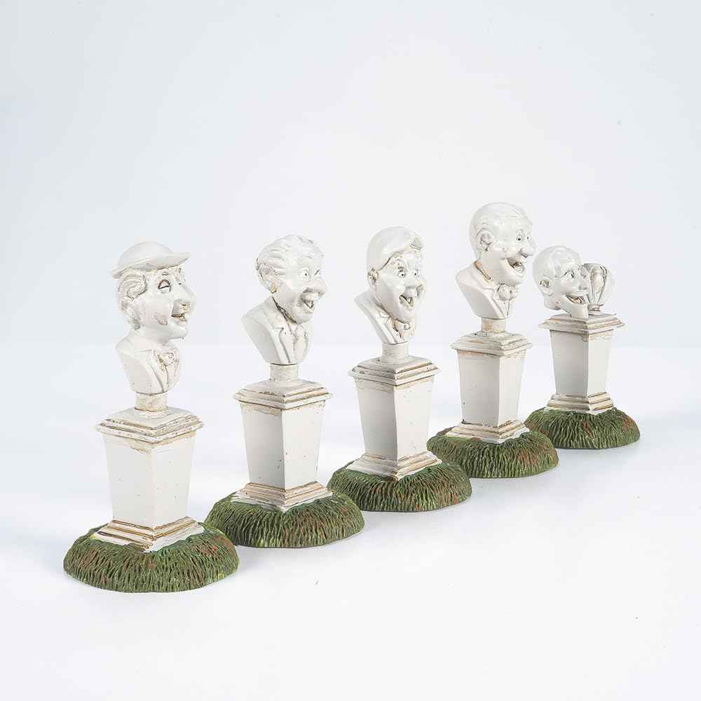 Department 56 Snow Village Halloween Accessories Disneyland The Haunted Mansion Singing Busts Figurine Set, 2.5 Inch, Multicolor