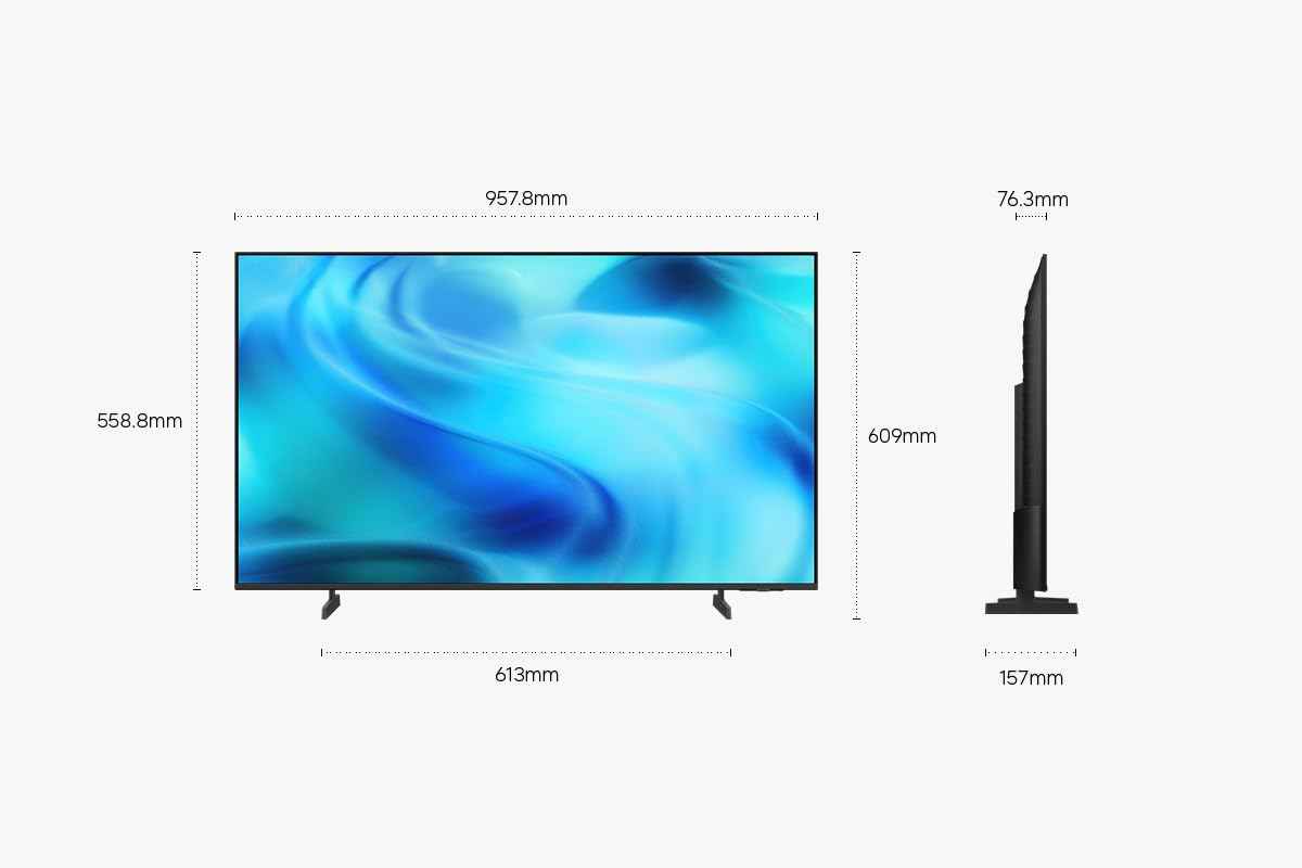 Samsung 43 inch 4k TV, U8000H, UHD, Smart TV, LED, HDR, Crystal Processor, 4k Upscaling, Dolby 2.0, Gaming Hub, Q Symphony, 3 HDMI, Metal Stream Design, Samsung TV, Television (UN43U8000HFXZC, 2026)