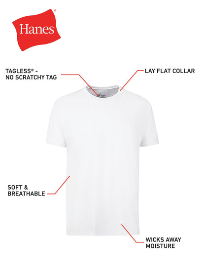 Hanes Mens ComfortSoft 4 Pack Cotton Crewneck T-Shirt. Undershirts, White, XX-Large US 🍁 All In One Marketplace Canada