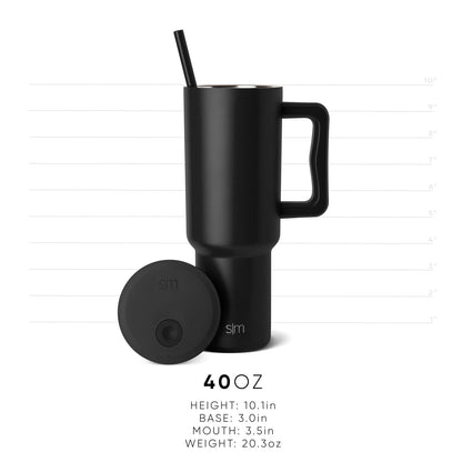 Simple Modern Halloween Tumbler with Handle | 40oz | Skeletons