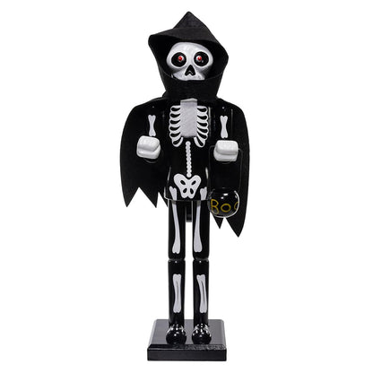 Kurt Adler 15-inch Wooden Halloween Skull Nutcracker
