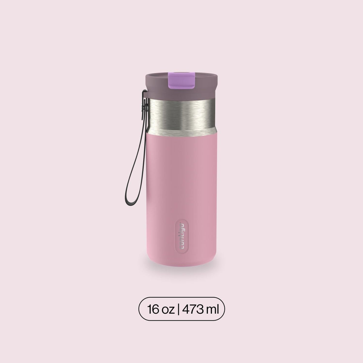 Contigo DualSip 16 oz Compact Water Bottle w/ 2-Way Lid (Drink from Straw or Spout) | Vacuum-Insulated Stainless Steel for Cold Drinks | 100% Leakproof | BPA & Lead-Free | Dishwasher Safe 🍁 All In One Marketplace Canada