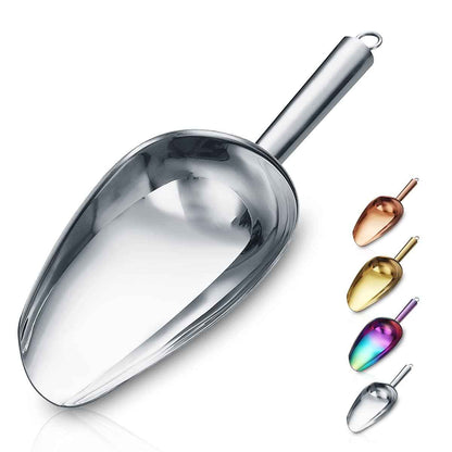 Berglander Stainless Steel Ice Scoop 6 OZ, Multipurpose Scoop for Ice Maker, Candy, Kitchen, Bar, Party, Wedding, Pet, Animal, Dog Food, Beach Shovel (Silver) 🍁 All In One Marketplace Canada