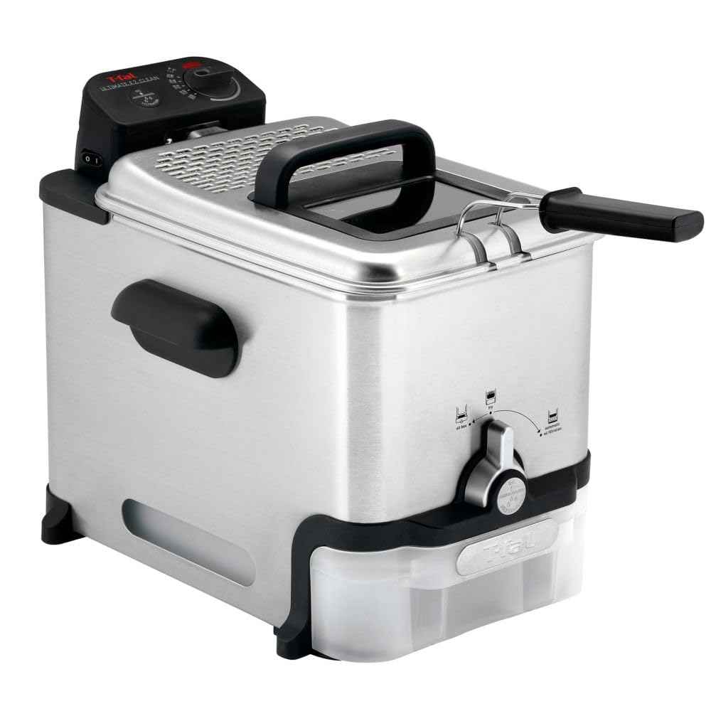 T-fal 3.5L Deep Fryer with Oil Filtration System: 1700W Stainless Steel Fryer, Dishwasher Safe Parts, Digital Timer, Adjustable Temperature Control for Perfect Golden Crispy Results 🍁 All In One Marketplace Canada