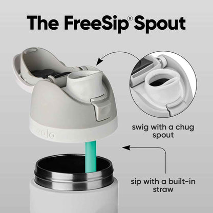 Owala FreeSip Insulated Stainless Steel Water Bottle with Straw for Sports and Travel, BPA-Free, 40-oz, Shy Marshmallow 🍁 All In One Marketplace Canada