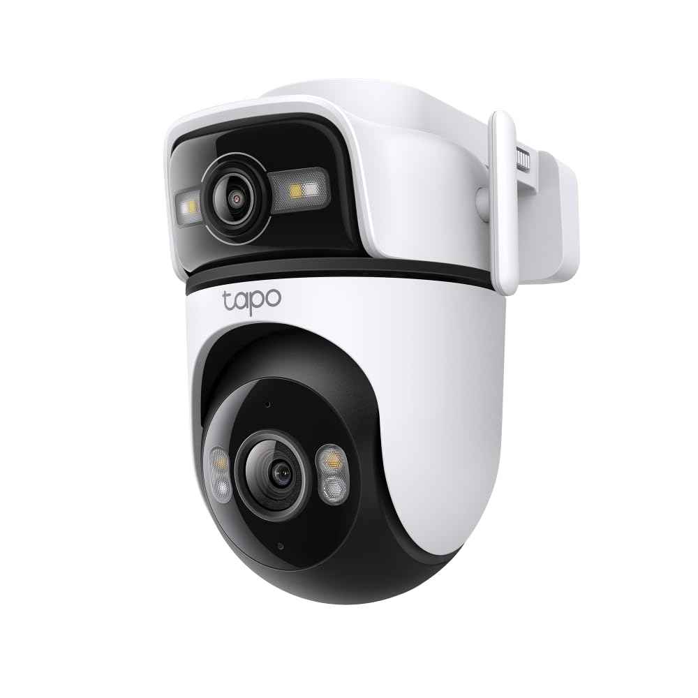 Tapo Outdoor Dual-Lens Wi-Fi Security Camera, 2K 3MP Pan/Tilt, AI Detection, 165° Wide-Angle + Telephoto Lens, Night Vision, 2-Way Audio, Ethernet Support, Works with Alexa & Google Home (Tapo C545D) 🍁 All In One Marketplace Canada
